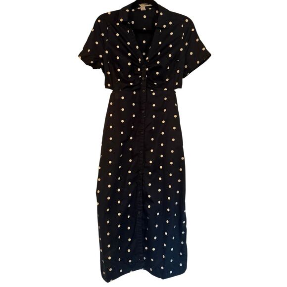 Old Navy polka dot cutout side midi dress size small - Picture 11 of 13